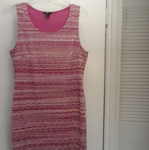 Size L H&M Pink/Multi Color Dress